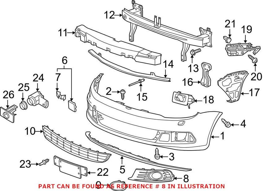 Foglight Grille - Front Driver Side (Satin Black/Chrome)